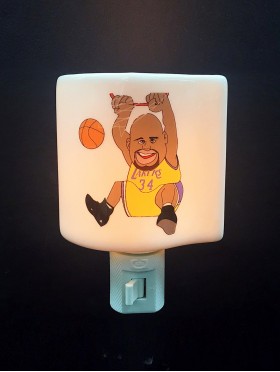 Porcelain Basketball Night Light with Gift Box